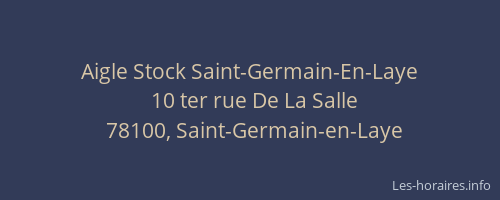 Aigle Stock Saint-Germain-En-Laye