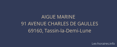 AIGUE MARINE