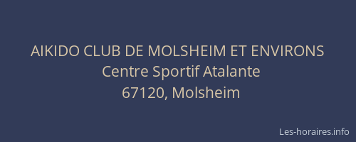 AIKIDO CLUB DE MOLSHEIM ET ENVIRONS