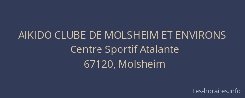 AIKIDO CLUBE DE MOLSHEIM ET ENVIRONS