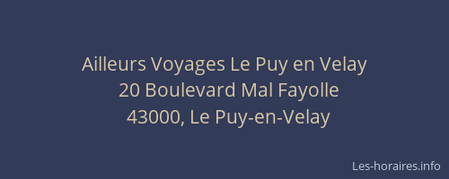 Ailleurs Voyages Le Puy en Velay