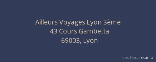 Ailleurs Voyages Lyon 3ème