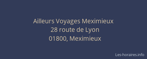 Ailleurs Voyages Meximieux
