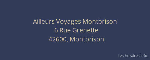 Ailleurs Voyages Montbrison