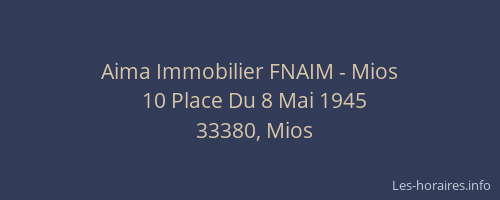 Aima Immobilier FNAIM - Mios