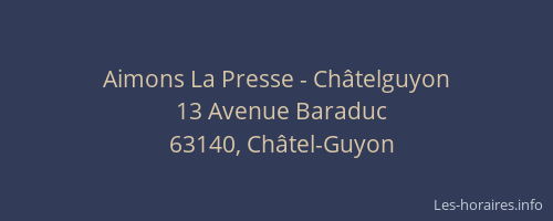 Aimons La Presse - Ch&acirc;telguyon