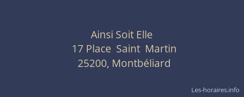 Ainsi Soit Elle