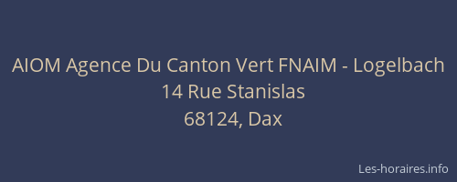 AIOM Agence Du Canton Vert FNAIM - Logelbach