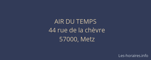 AIR DU TEMPS
