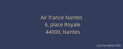 Air france Nantes