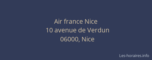 Air france Nice
