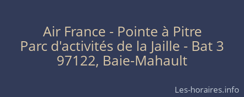 Air France - Pointe à Pitre