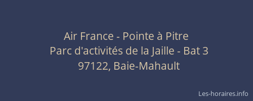 Air France - Pointe à Pitre