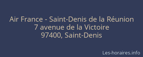 Air France - Saint-Denis de la Réunion