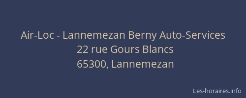 Air-Loc - Lannemezan Berny Auto-Services