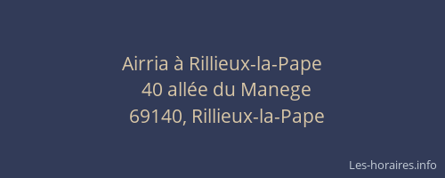 Airria à Rillieux-la-Pape
