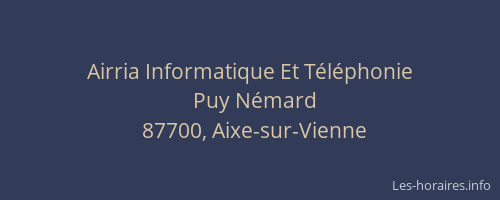 Airria Informatique Et T&eacute;l&eacute;phonie