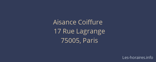 Aisance Coiffure