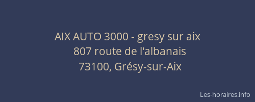AIX AUTO 3000 - gresy sur aix