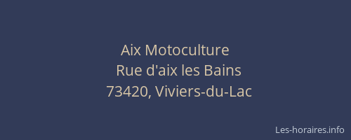 Aix Motoculture