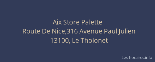 Aix Store Palette