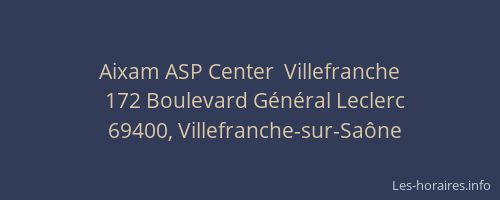 Aixam ASP Center  Villefranche