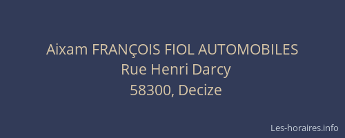 Aixam FRAN&Ccedil;OIS FIOL AUTOMOBILES