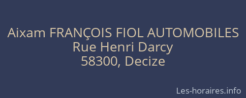 Aixam FRANÇOIS FIOL AUTOMOBILES