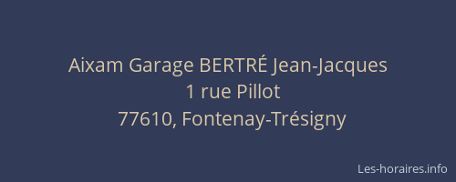 Aixam Garage BERTRÉ Jean-Jacques