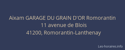 Aixam GARAGE DU GRAIN D'OR Romorantin