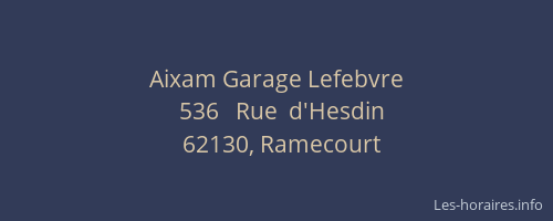 Aixam Garage Lefebvre