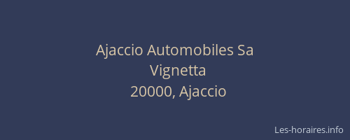 Ajaccio Automobiles Sa