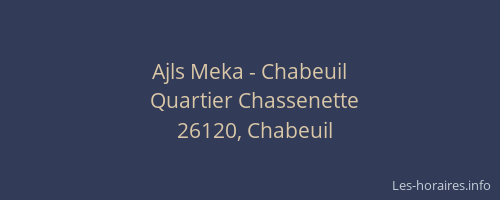 Ajls Meka - Chabeuil