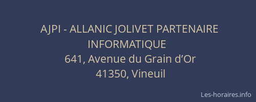 AJPI - ALLANIC JOLIVET PARTENAIRE INFORMATIQUE