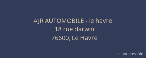AJR AUTOMOBILE - le havre