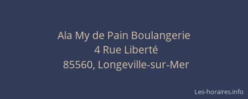 Ala My de Pain Boulangerie