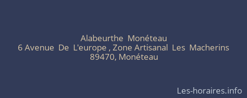 Alabeurthe  Monéteau