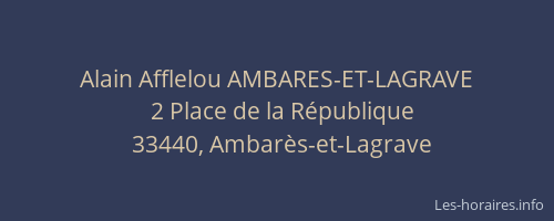 Alain Afflelou AMBARES-ET-LAGRAVE