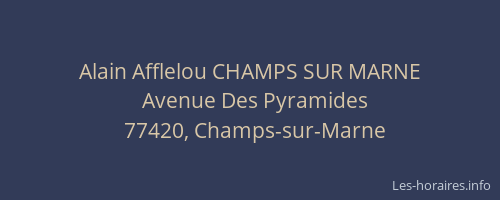 Alain Afflelou CHAMPS SUR MARNE