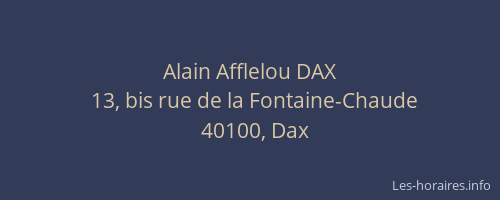 Alain Afflelou DAX