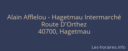 Alain Afflelou - Hagetmau Intermarché