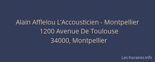 Alain Afflelou L'Accousticien - Montpellier