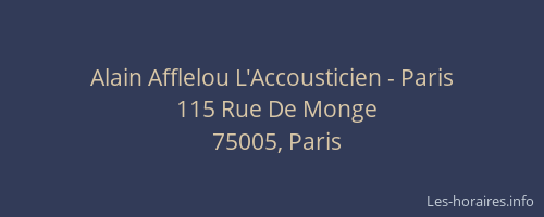 Alain Afflelou L'Accousticien - Paris