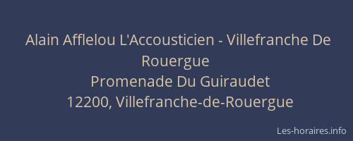 Alain Afflelou L'Accousticien - Villefranche De Rouergue
