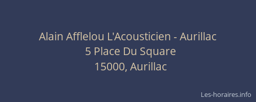 Alain Afflelou L'Acousticien - Aurillac