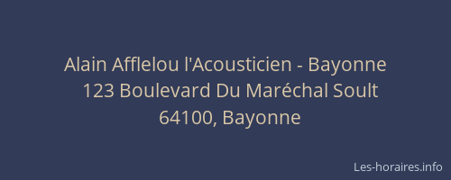 Alain Afflelou l'Acousticien - Bayonne