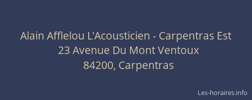 Alain Afflelou L'Acousticien - Carpentras Est