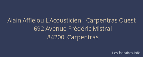 Alain Afflelou L'Acousticien - Carpentras Ouest