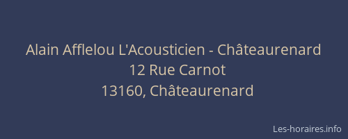 Alain Afflelou L'Acousticien - Châteaurenard
