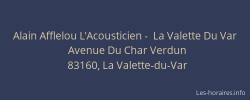 Alain Afflelou L'Acousticien -  La Valette Du Var